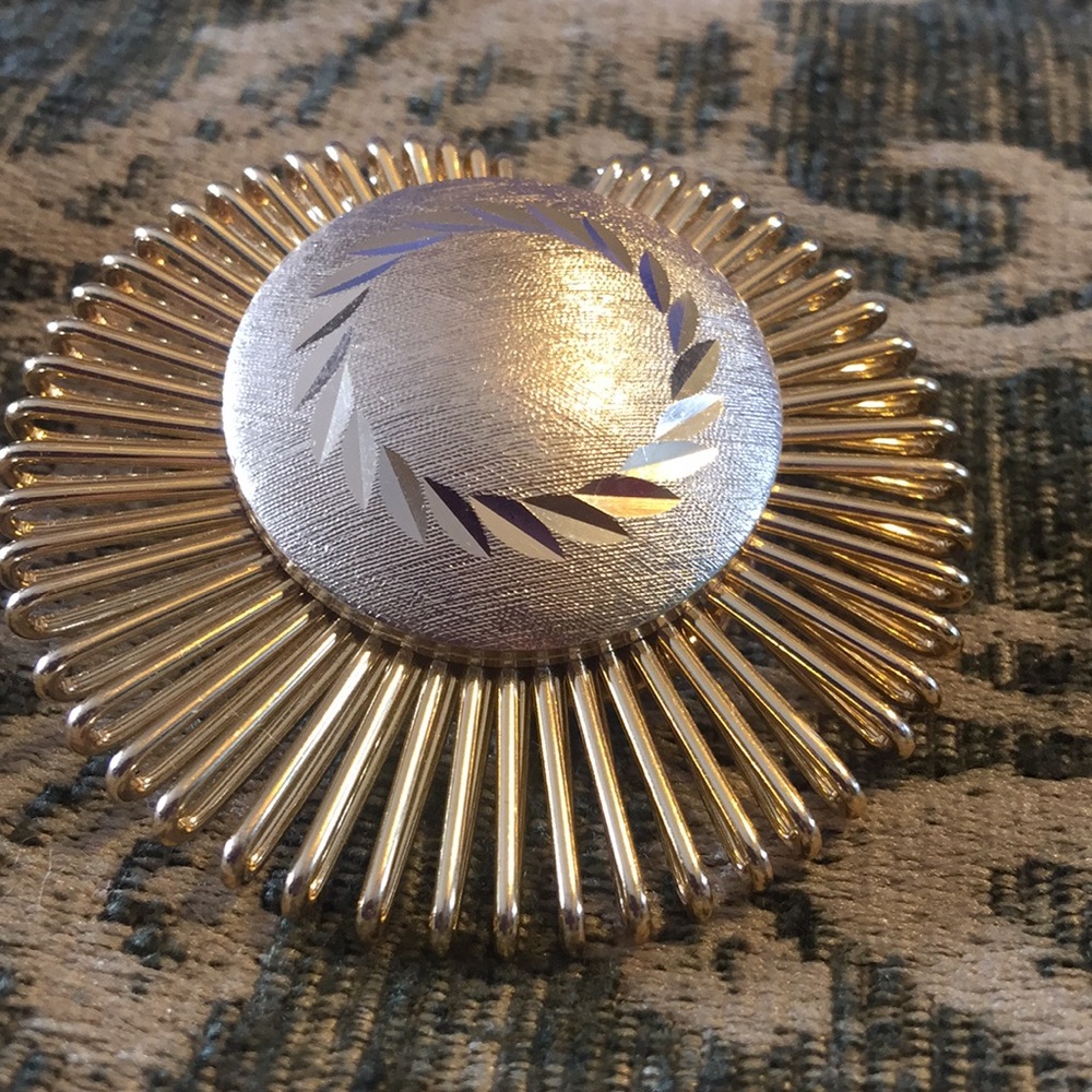 Vintage West Germany silver/gold scarf clip